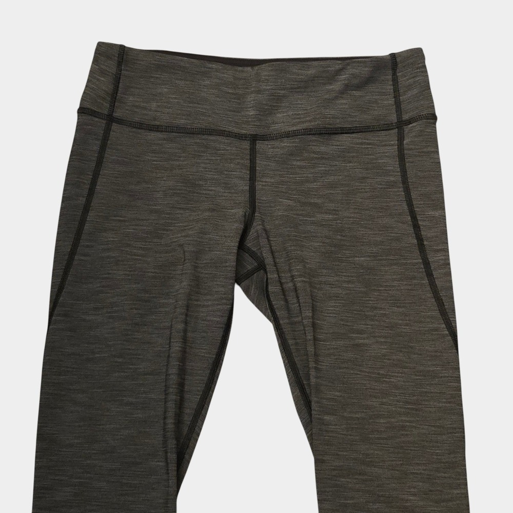 Lululemon Women's On Track Tight Leggings Heathered Black Gray 6 Athleisure Yoga - Picture 2 of 9